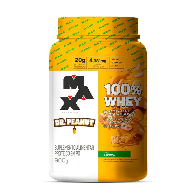 Dr. Peanut 100% Whey - Max Titanium Paçoca 900g